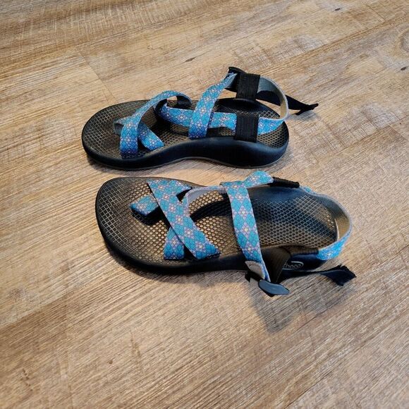 CHACO ZX/2 Sandals Women’s 6 Outdoor Hiking GORP Blue Diamond Strappy Adjustable - Picture 3 of 8